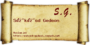 Sükösd Gedeon névjegykártya